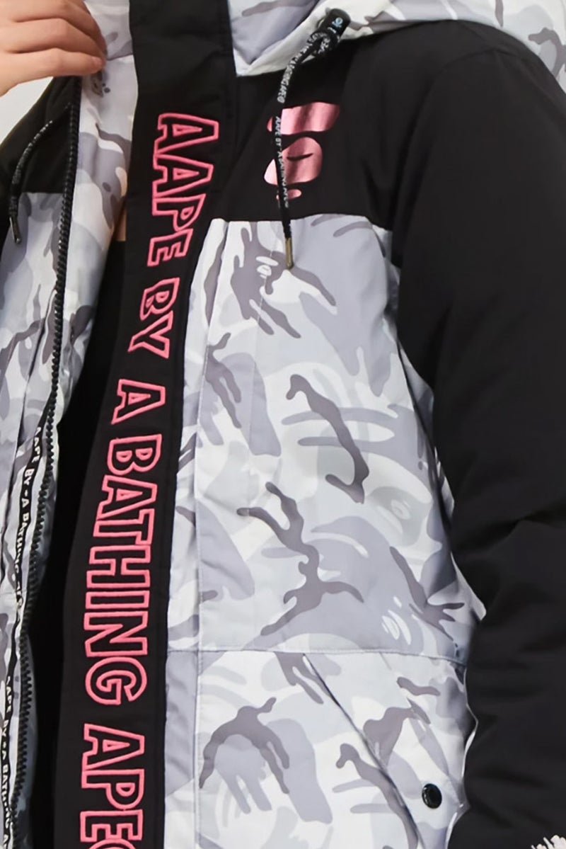 Aape BY *A BATHING APE® جاكيت باركا مموه للنساء، متعدد الألوان - Image 5